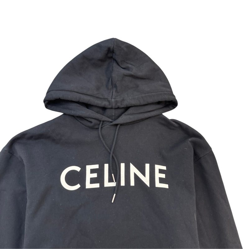 Men's Logo Print Hoodie Black Size M