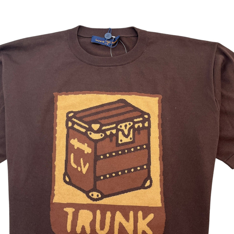 Men's Trunk Print T-Shirt Brown Size XXL