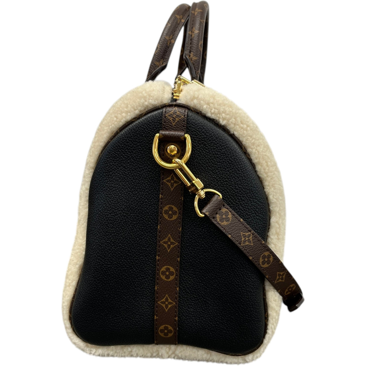 Women's Monogram Teddy Speedy Bandoulière 30 Crossbody Bag Black - Photo 7