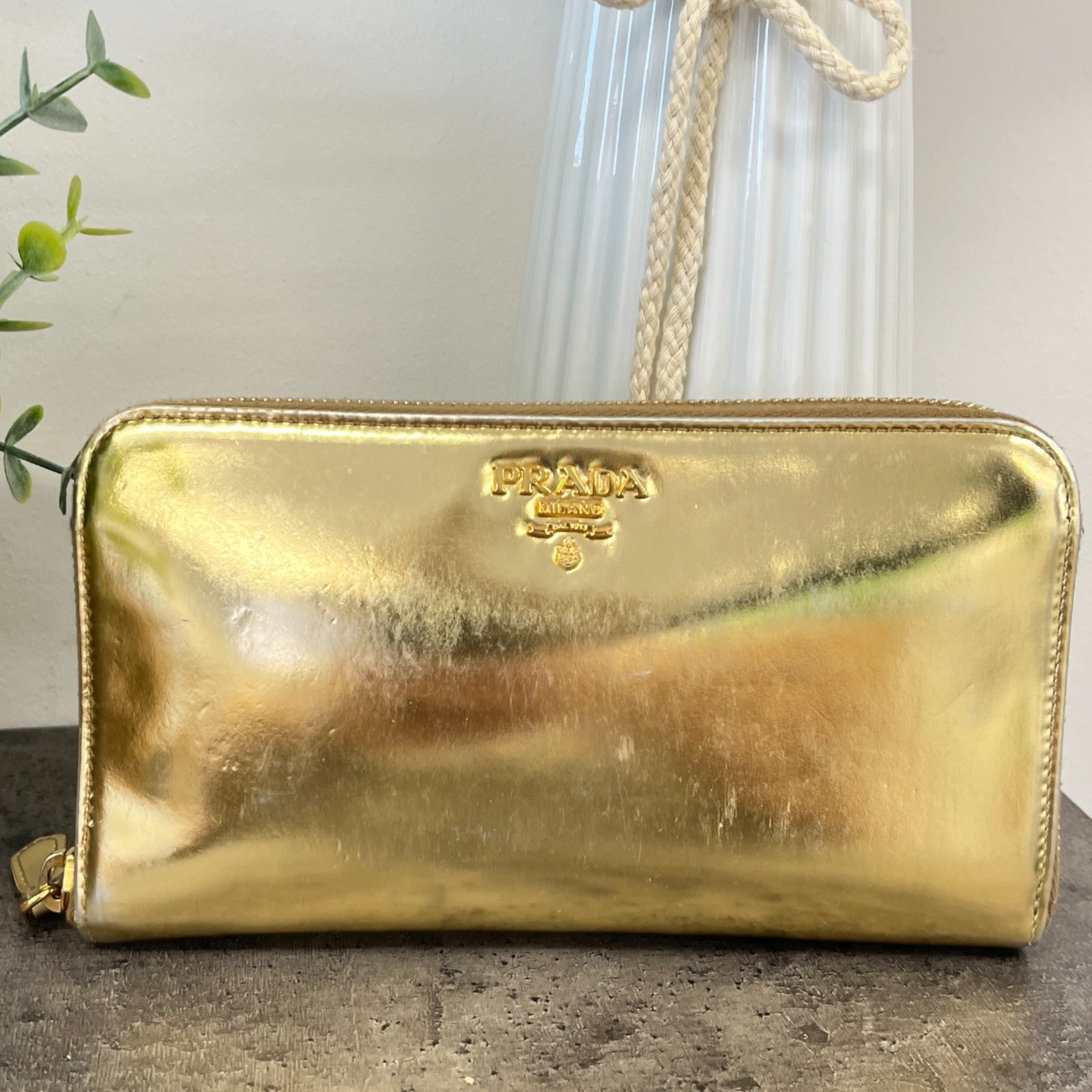 Women's Zip Around Long Purse Gold - Photo 7