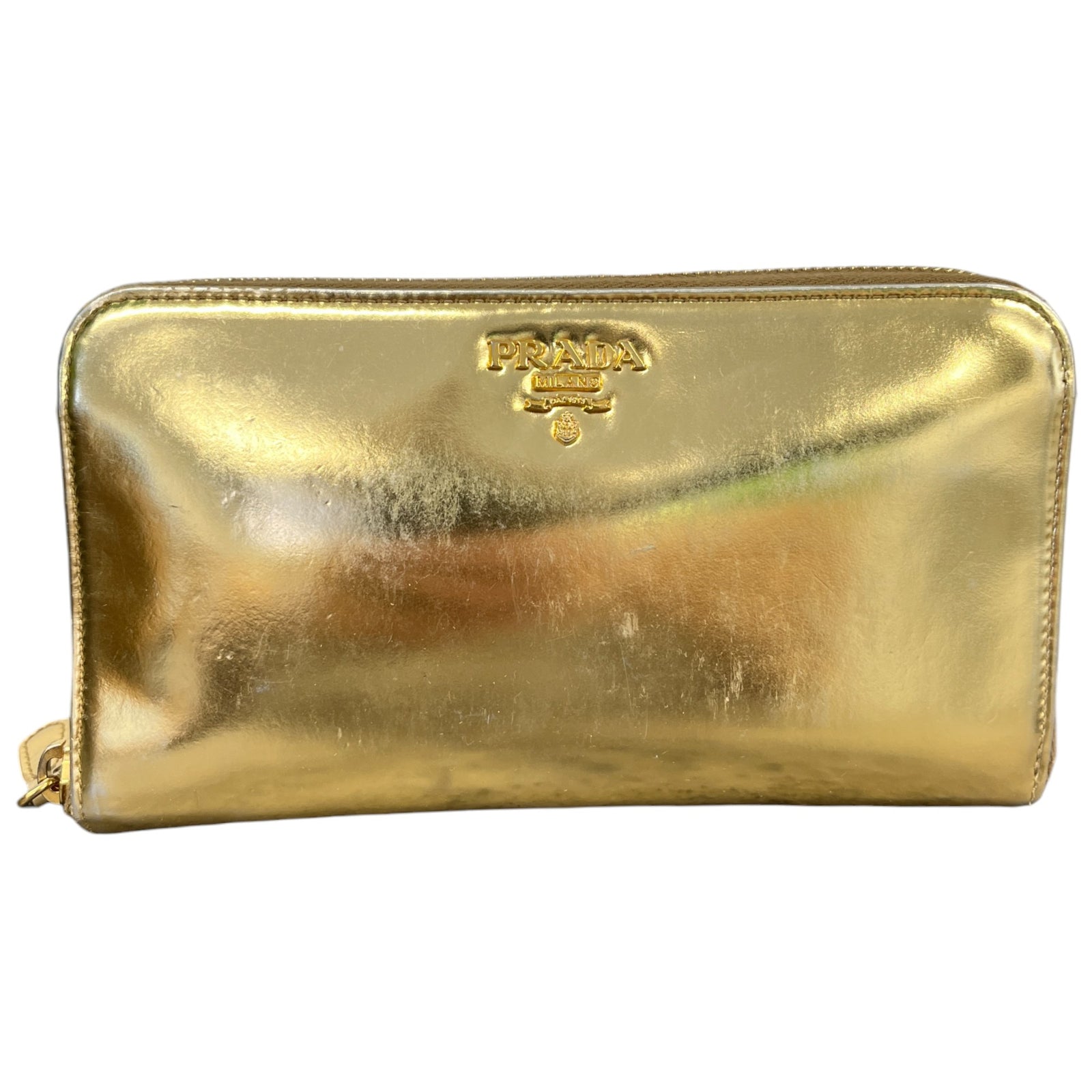 Women's Zip Around Long Purse Gold - Photo 1