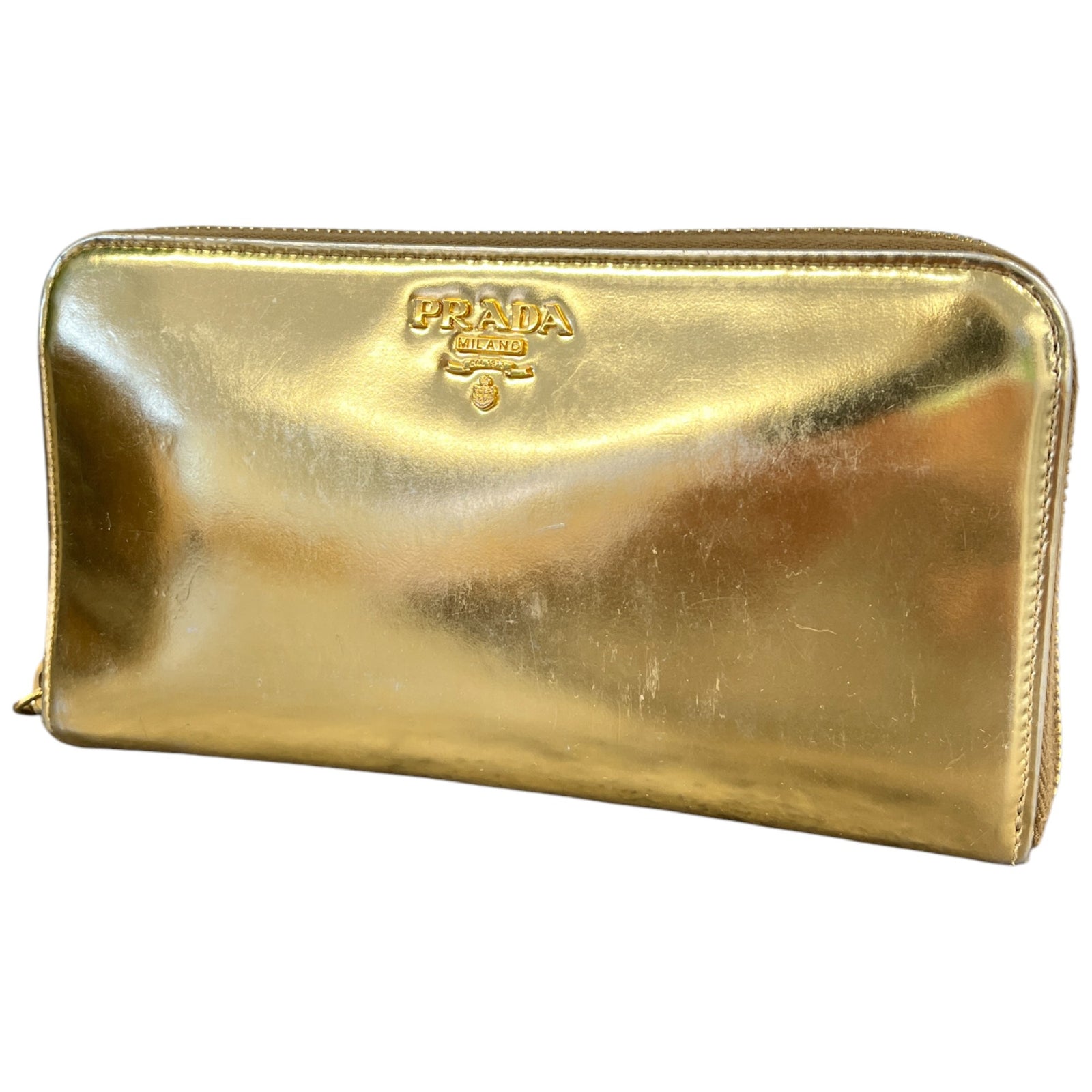 Women's Zip Around Long Purse Gold - Photo 4