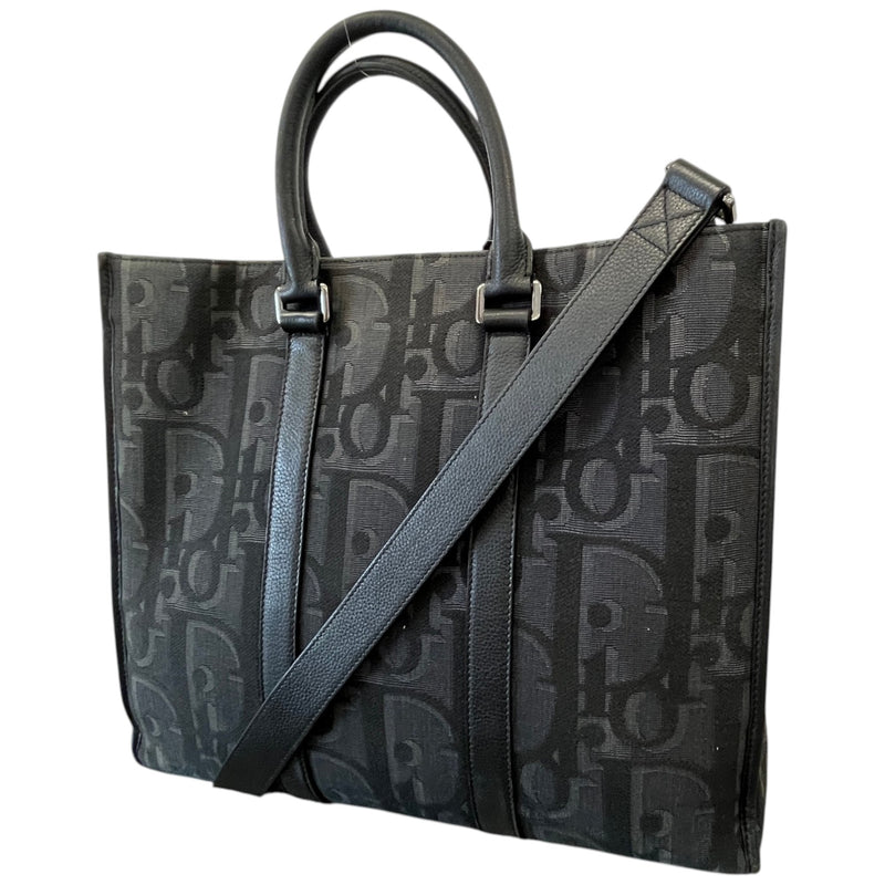 Men's Fabric Homme East-West Tote Bag Black