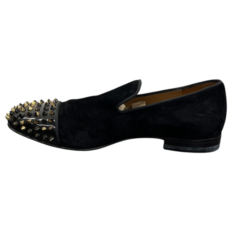 Men's Velvet Spooky Spikes Loafers Black Size UK 6 / EU 40