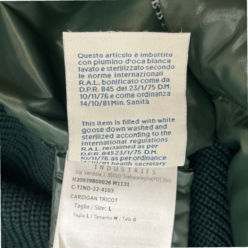 Women's Cardigan Tricot Down Jacket Green Size 2 / UK 12