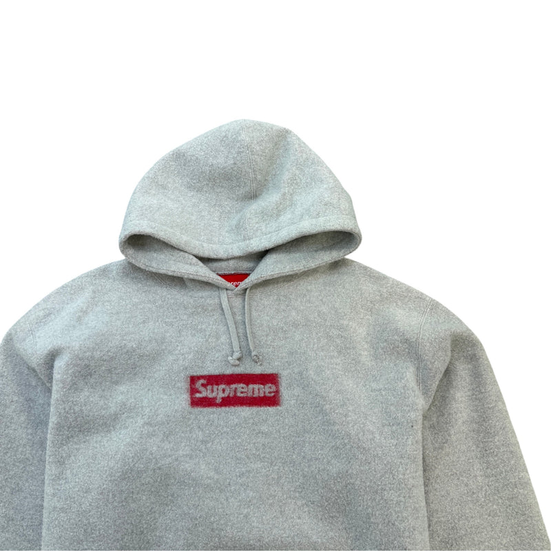 Men's Inside Out Box Logo Hoodie Grey Size L