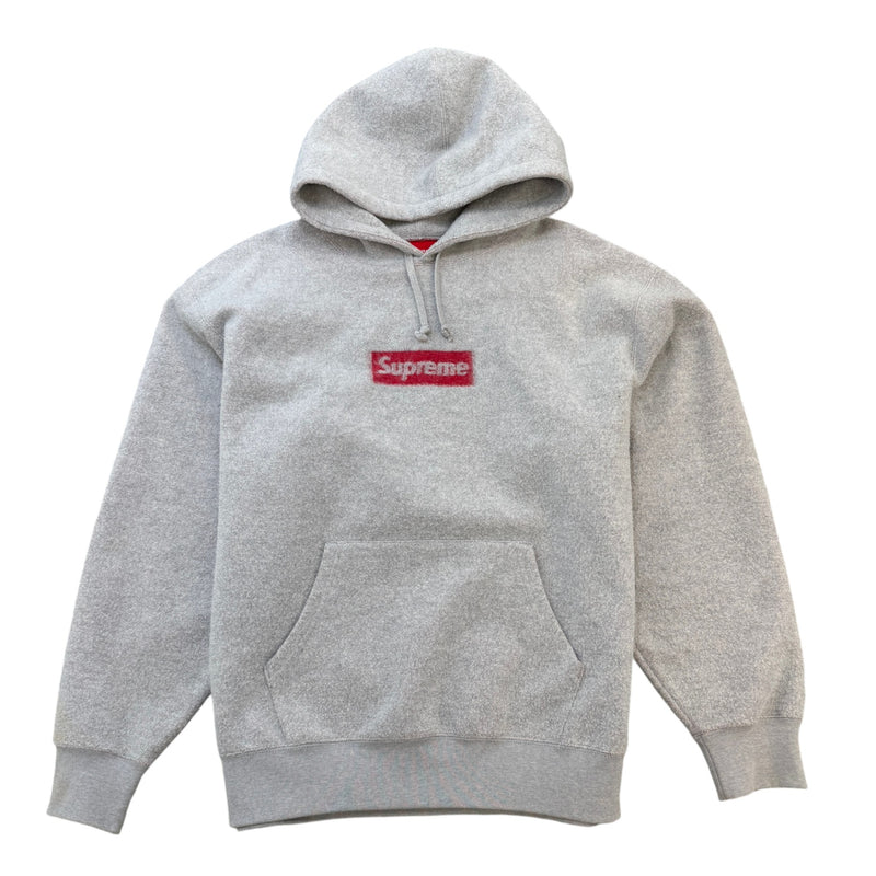 Men's Inside Out Box Logo Hoodie Grey Size L