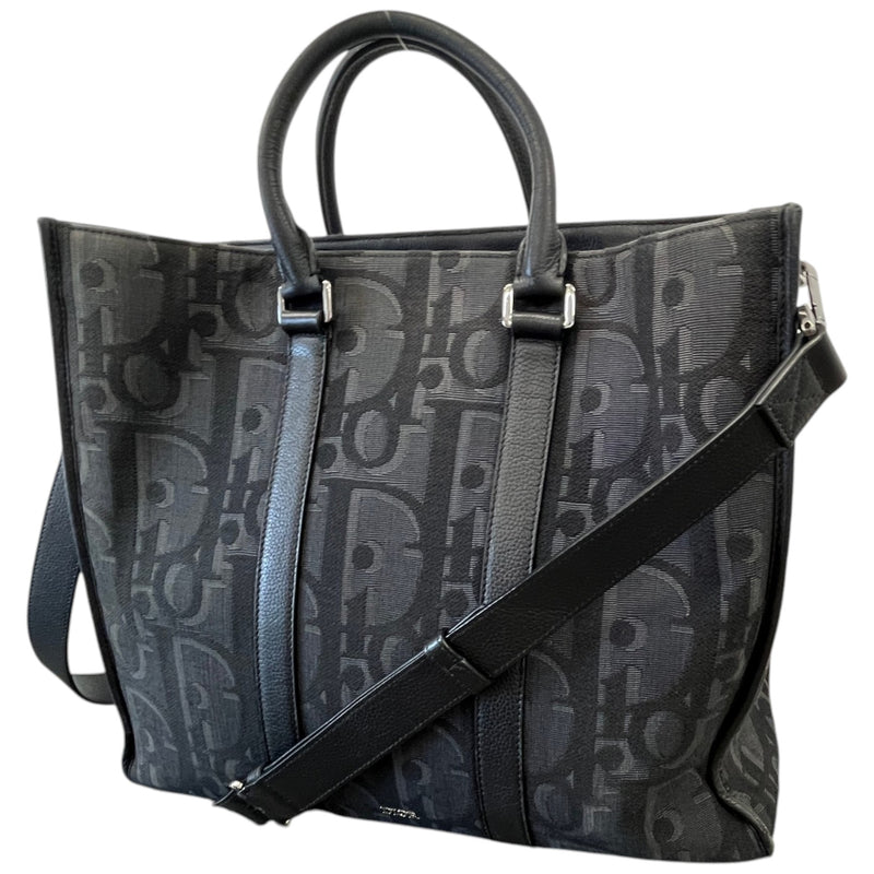 Men's Fabric Homme East-West Tote Bag Black