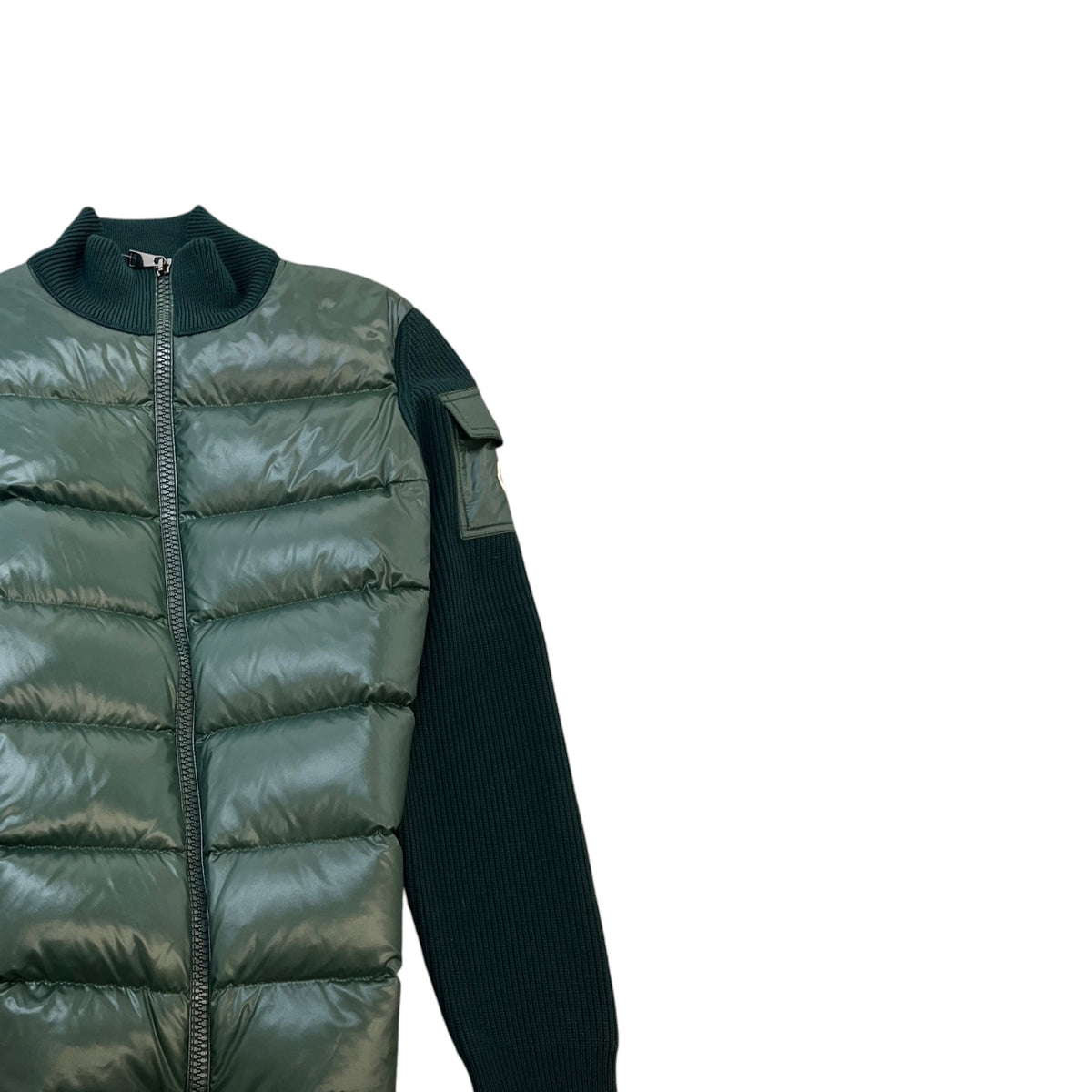 Women's Cardigan Tricot Down Jacket Green Size 2 / UK 12 - Photo 3