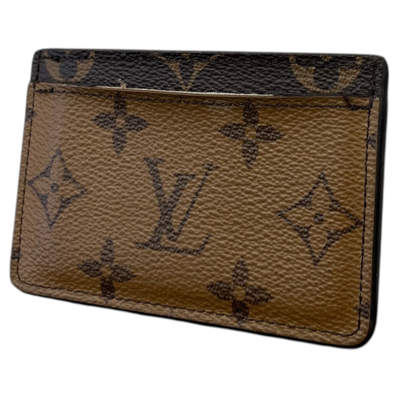 Women's Reverse Monogram Card Holder Brown
