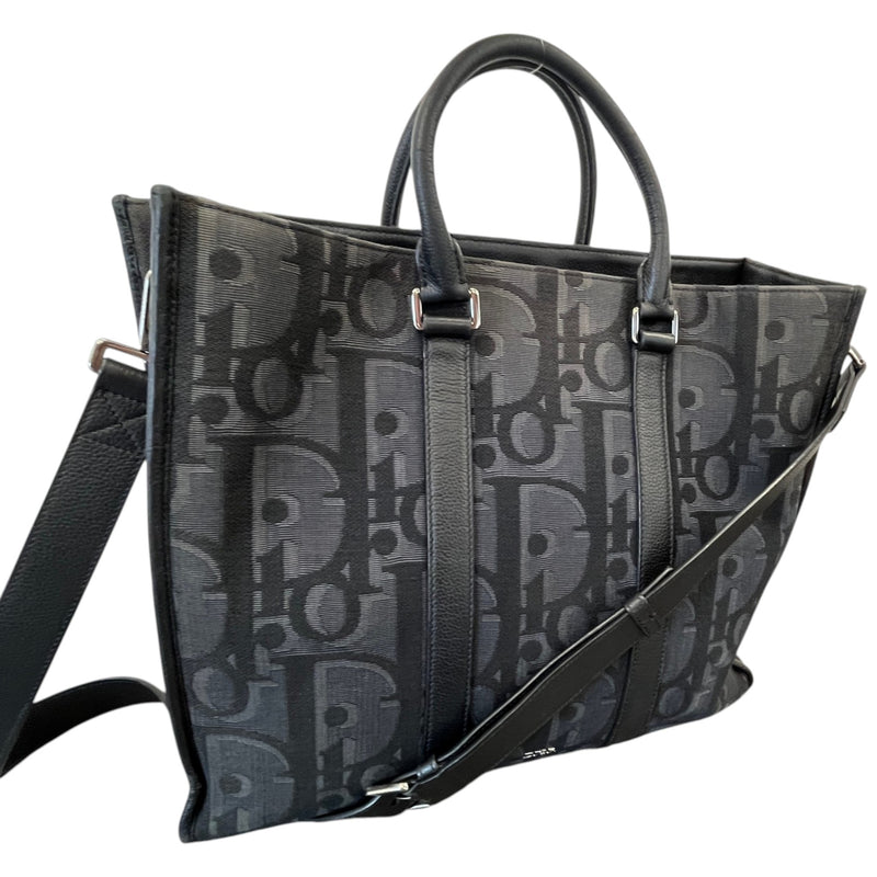 Men's Fabric Homme East-West Tote Bag Black
