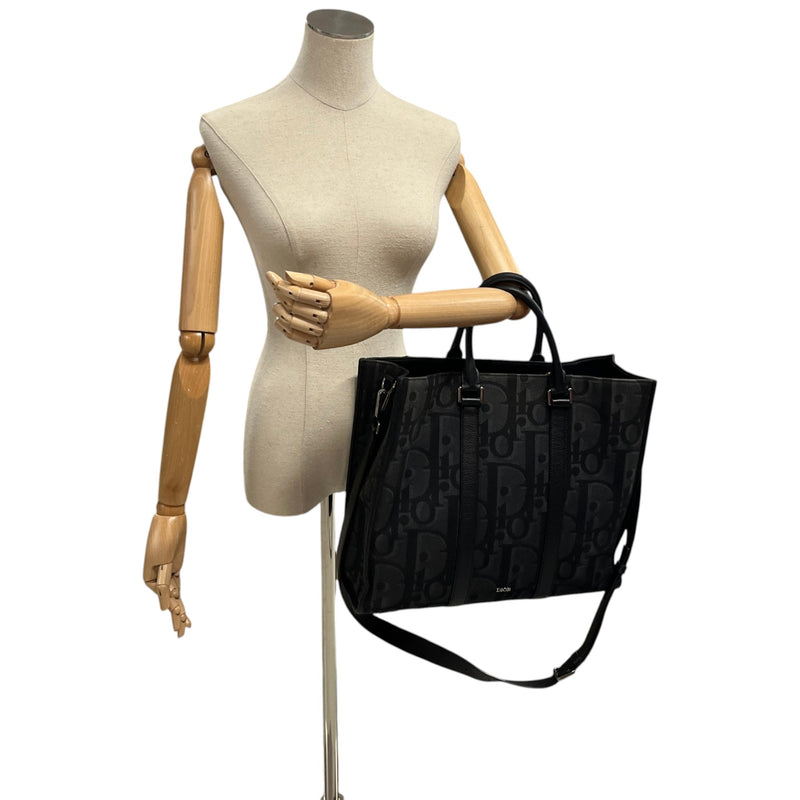 Men's Fabric Homme East-West Tote Bag Black