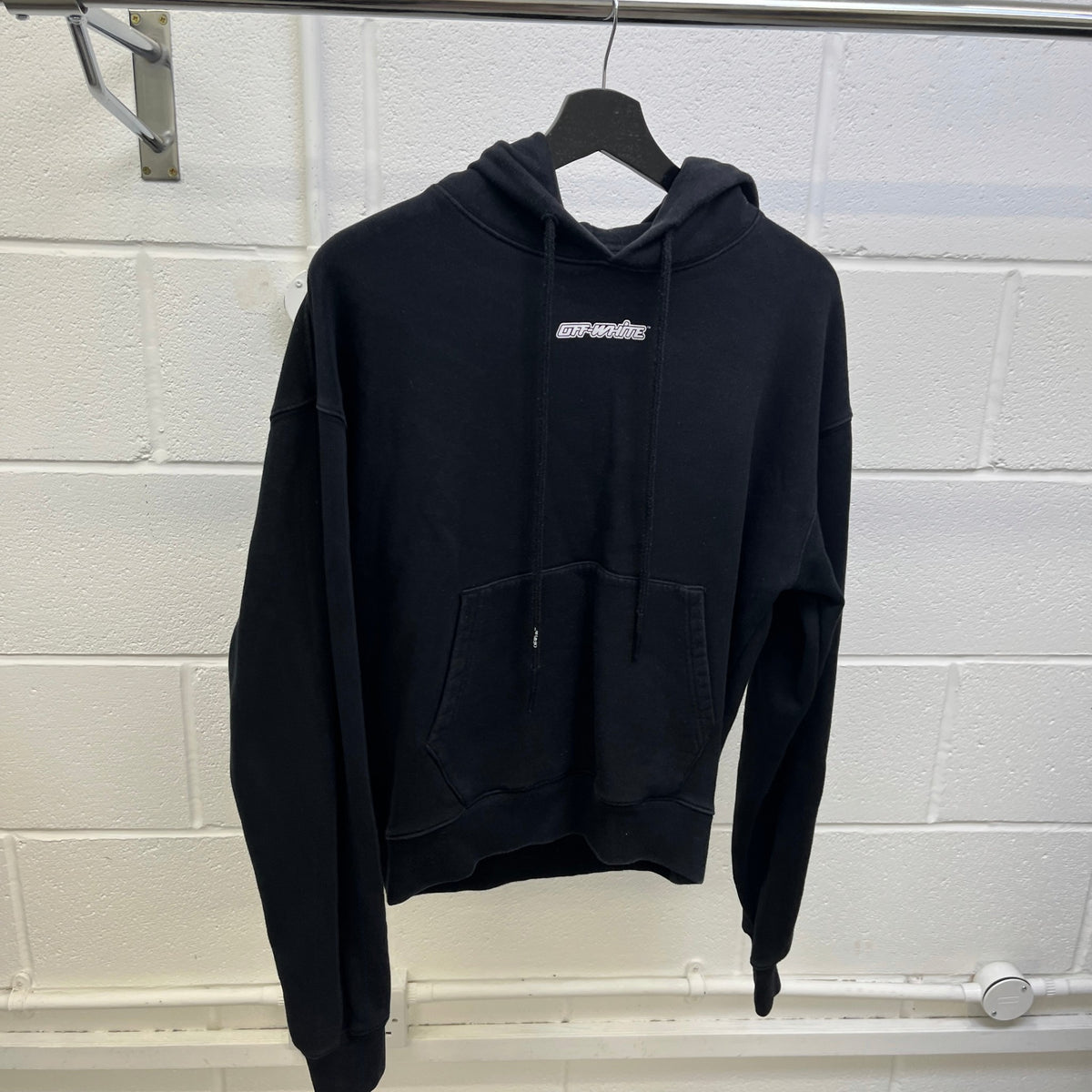 Men's Arrow Logo Hoodie Black Size XXS - Photo 6