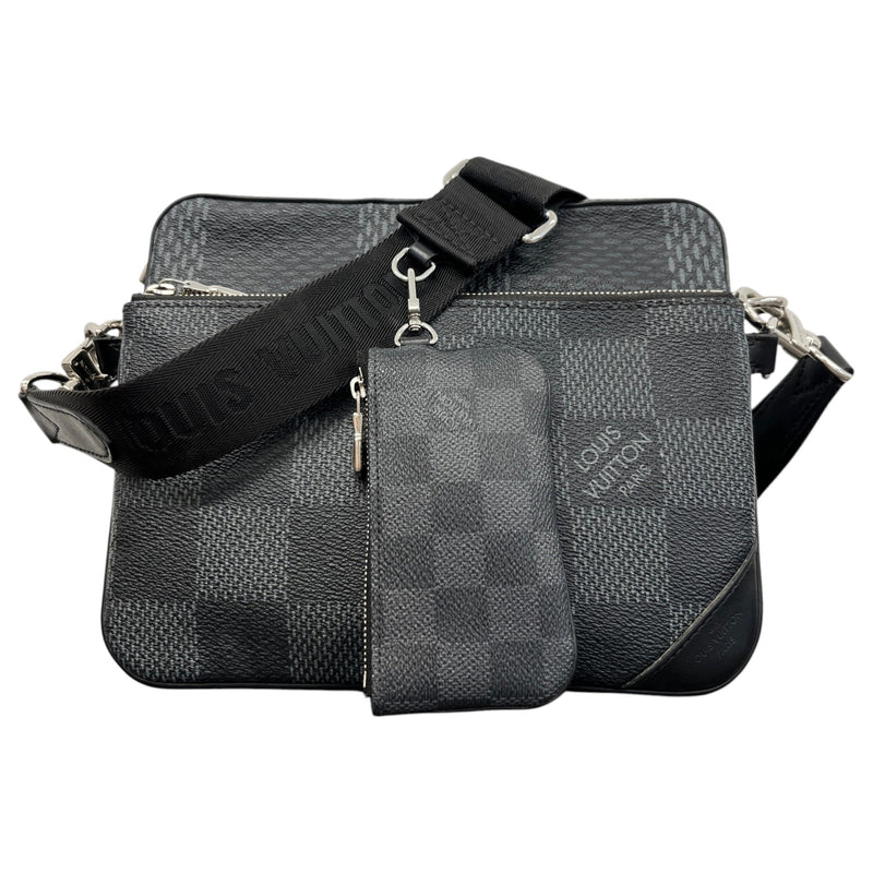 Men's Damier Trio Messenger Bag Black