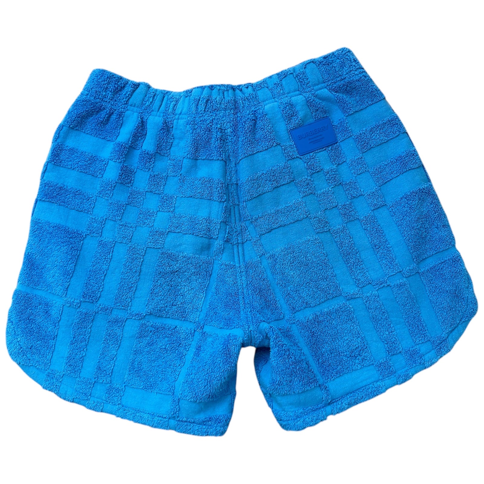 Men's Towelling Check Shorts Blue Size XS - Photo 2