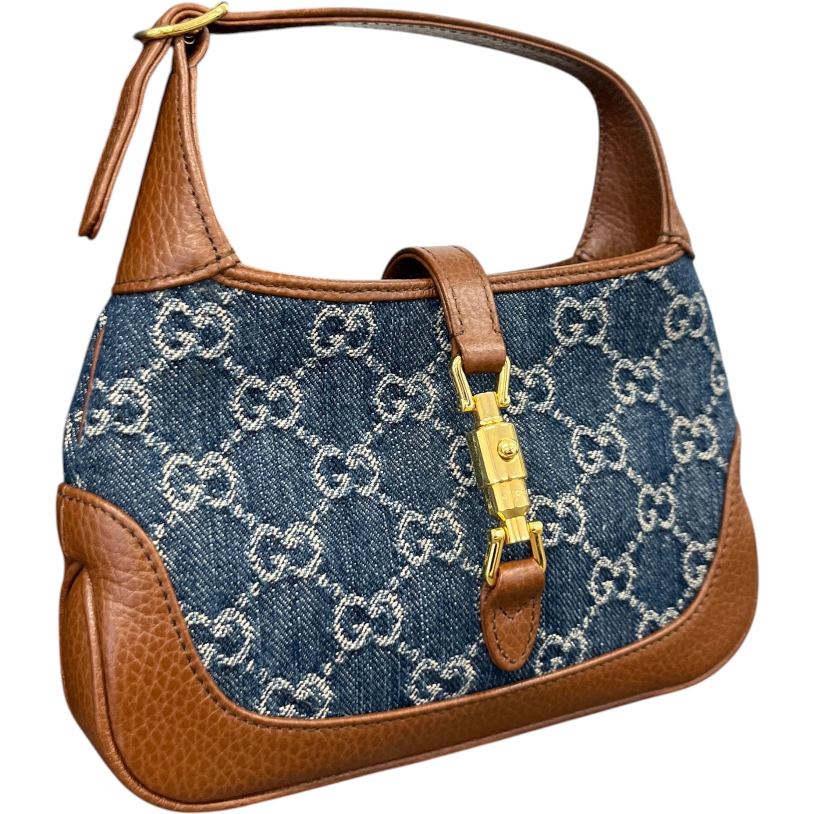 Women's Denim Jackie Bag Brown - Photo 4