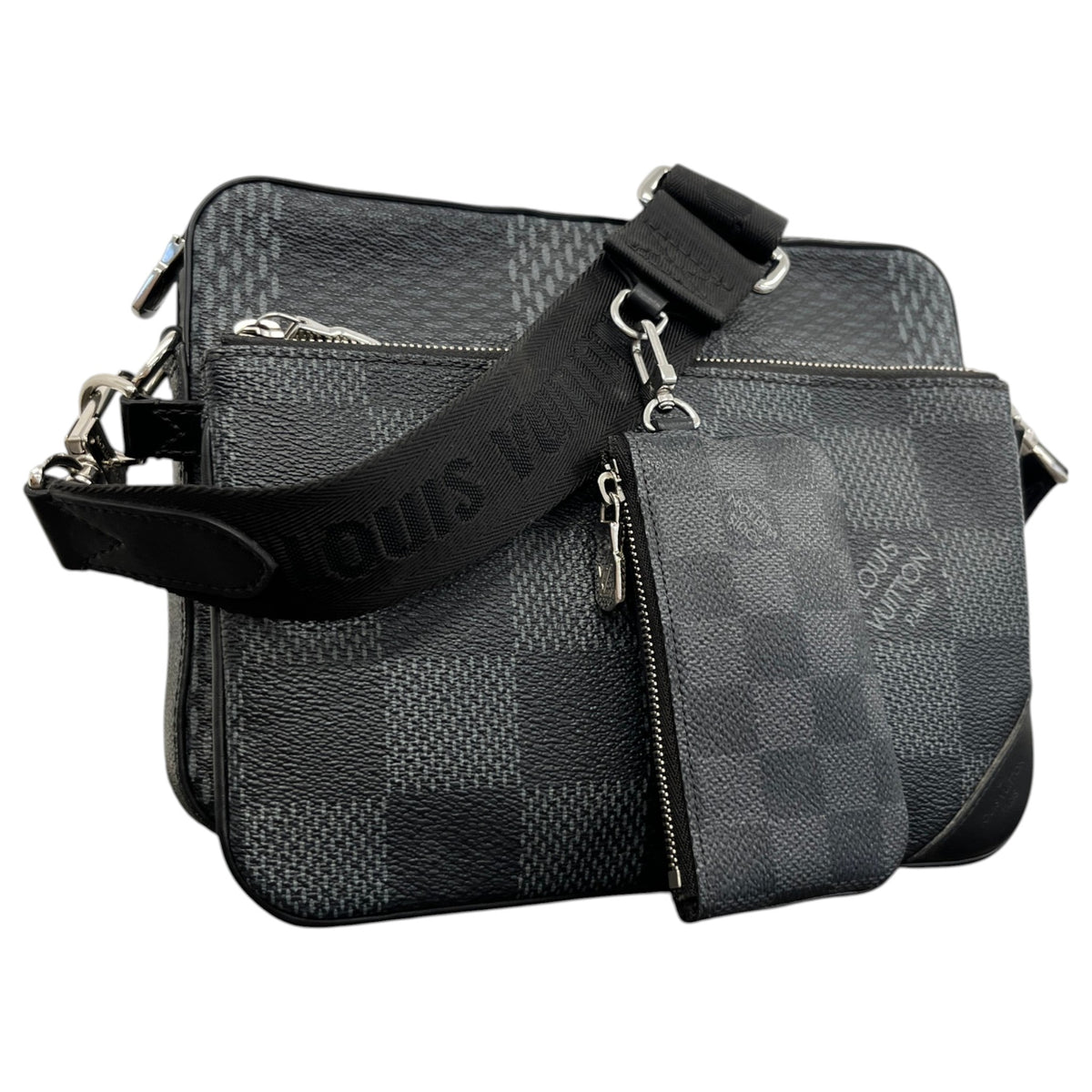 Men's Damier Trio Messenger Bag Black - Photo 4