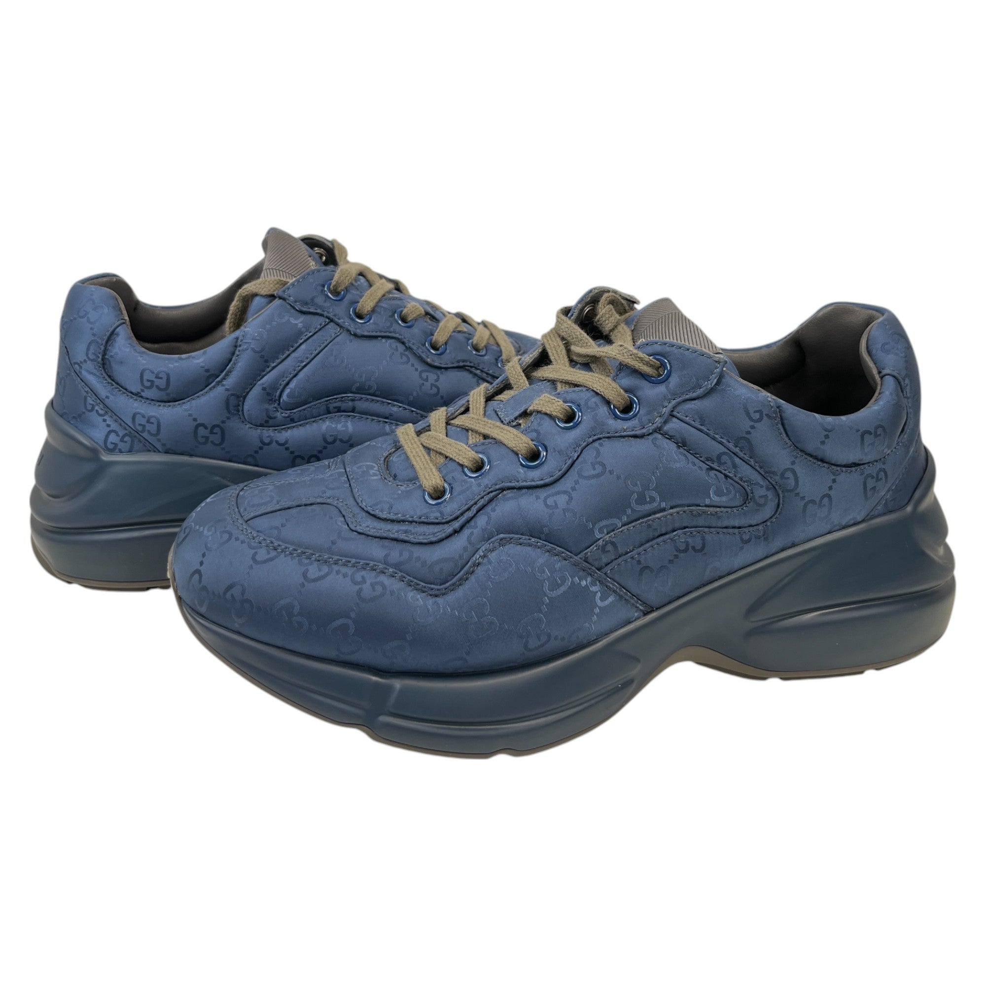 Men's Rhyton Gg Supreme Low Trainers Blue Size EU UK