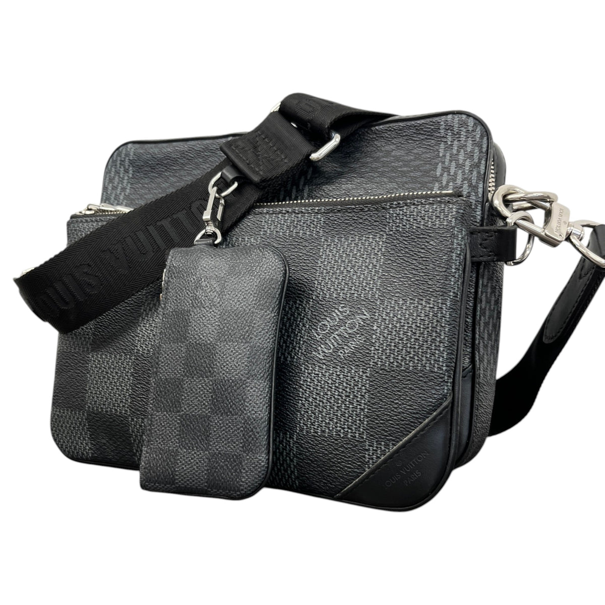 Men's Damier Trio Messenger Bag Black - Photo 5