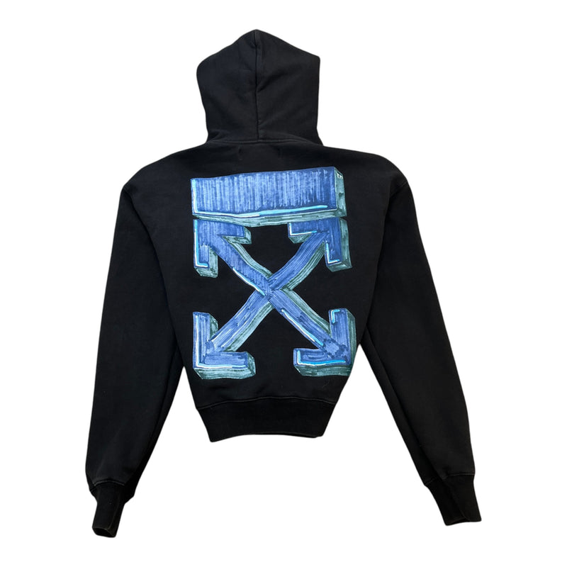 Men's Arrow Logo Hoodie Black Size XXS