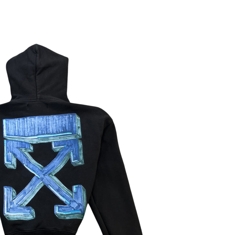 Men's Arrow Logo Hoodie Black Size XXS