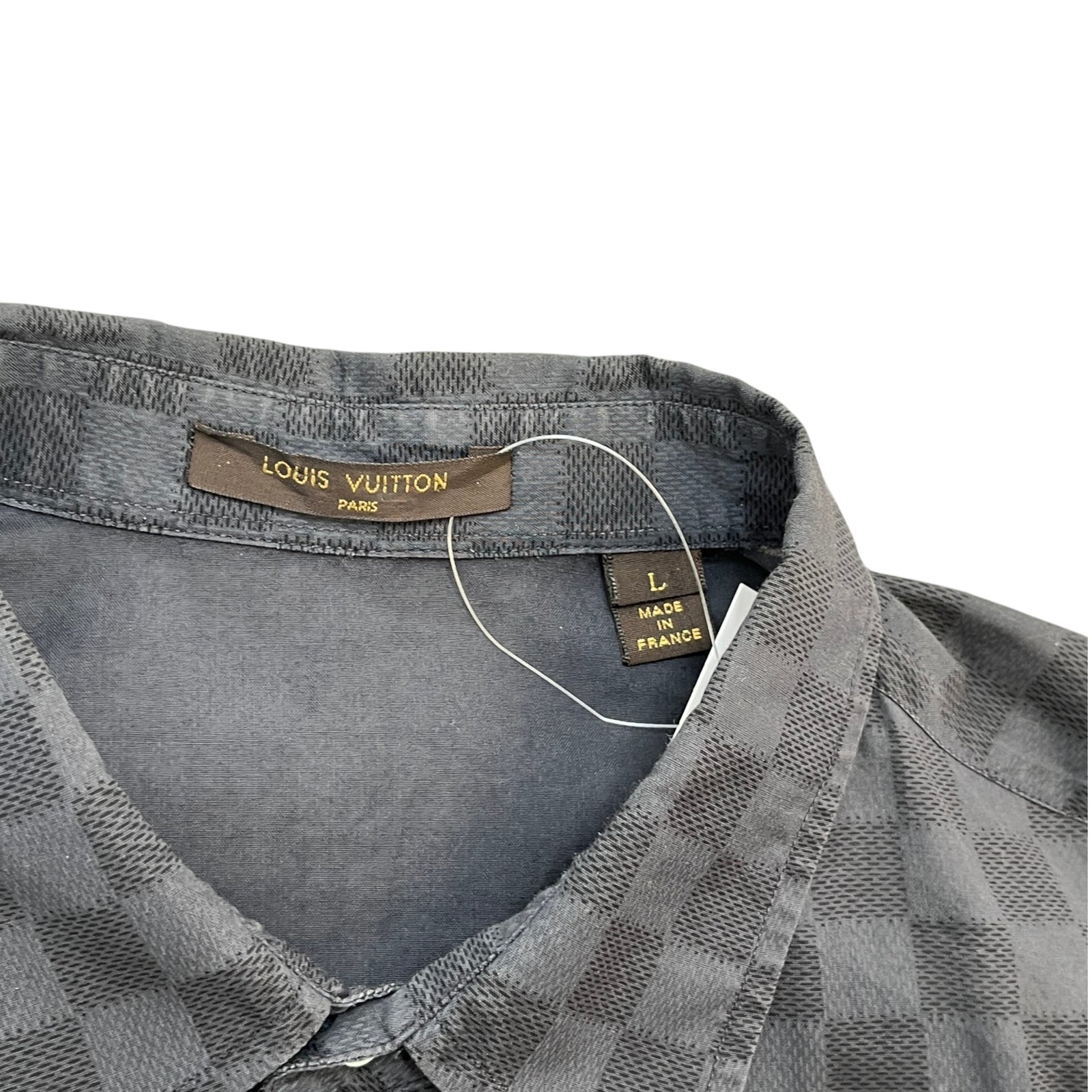 Men's Damier Graphite Shirt Black Size L - Photo 6