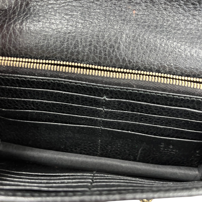 Women's Interlocking G Wallet on Chain Crossbody Bag Black