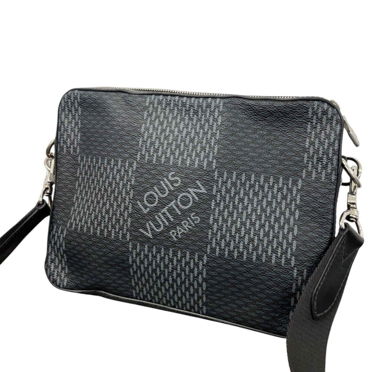 Men's Damier Trio Messenger Bag Black - Photo 9