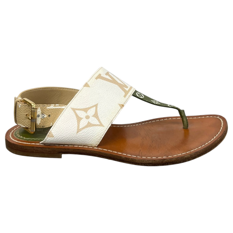 Women's Formentera Flat Thong Sandals Beige Size UK 4 / EU 37