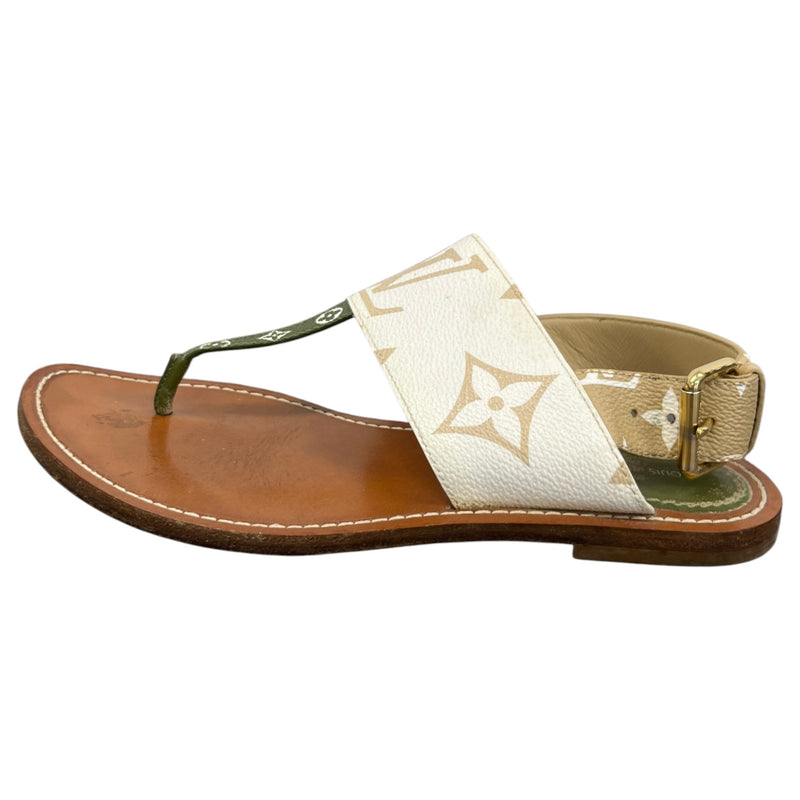 Women's Formentera Flat Thong Sandals Beige Size UK 4 / EU 37