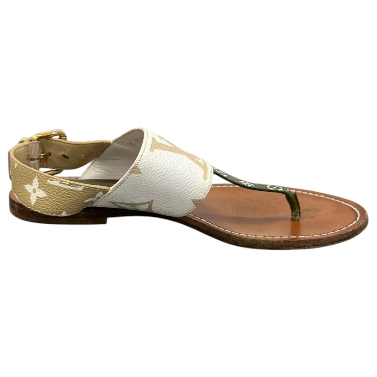 Women's Formentera Flat Thong Sandals Beige Size UK 4 / EU 37 - Photo 4