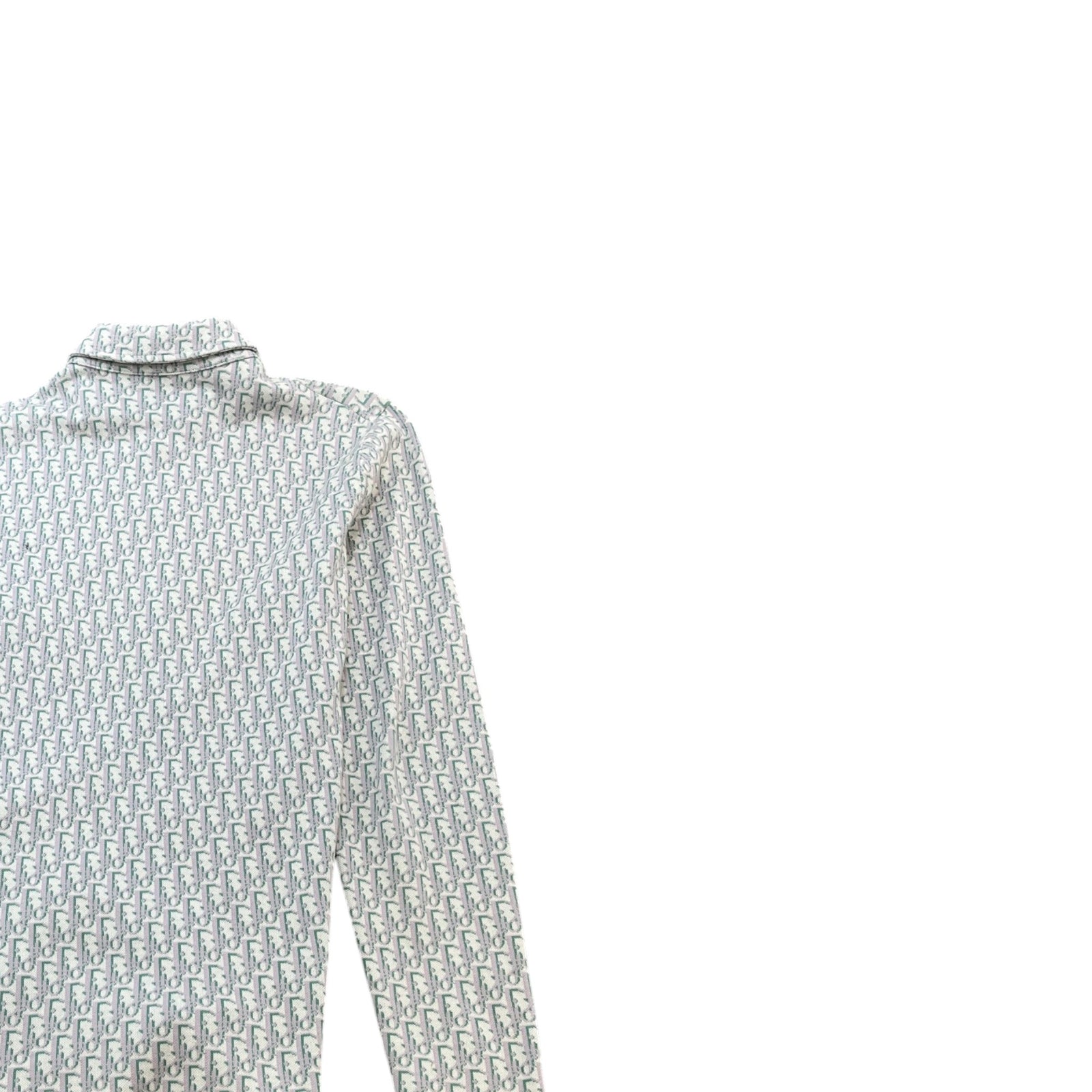 Men's Oblique Jacquard Long Sleeve Shirt Grey Size S - Photo 4
