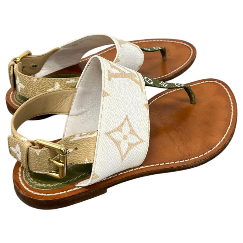 Women's Formentera Flat Thong Sandals Beige Size UK 4 / EU 37