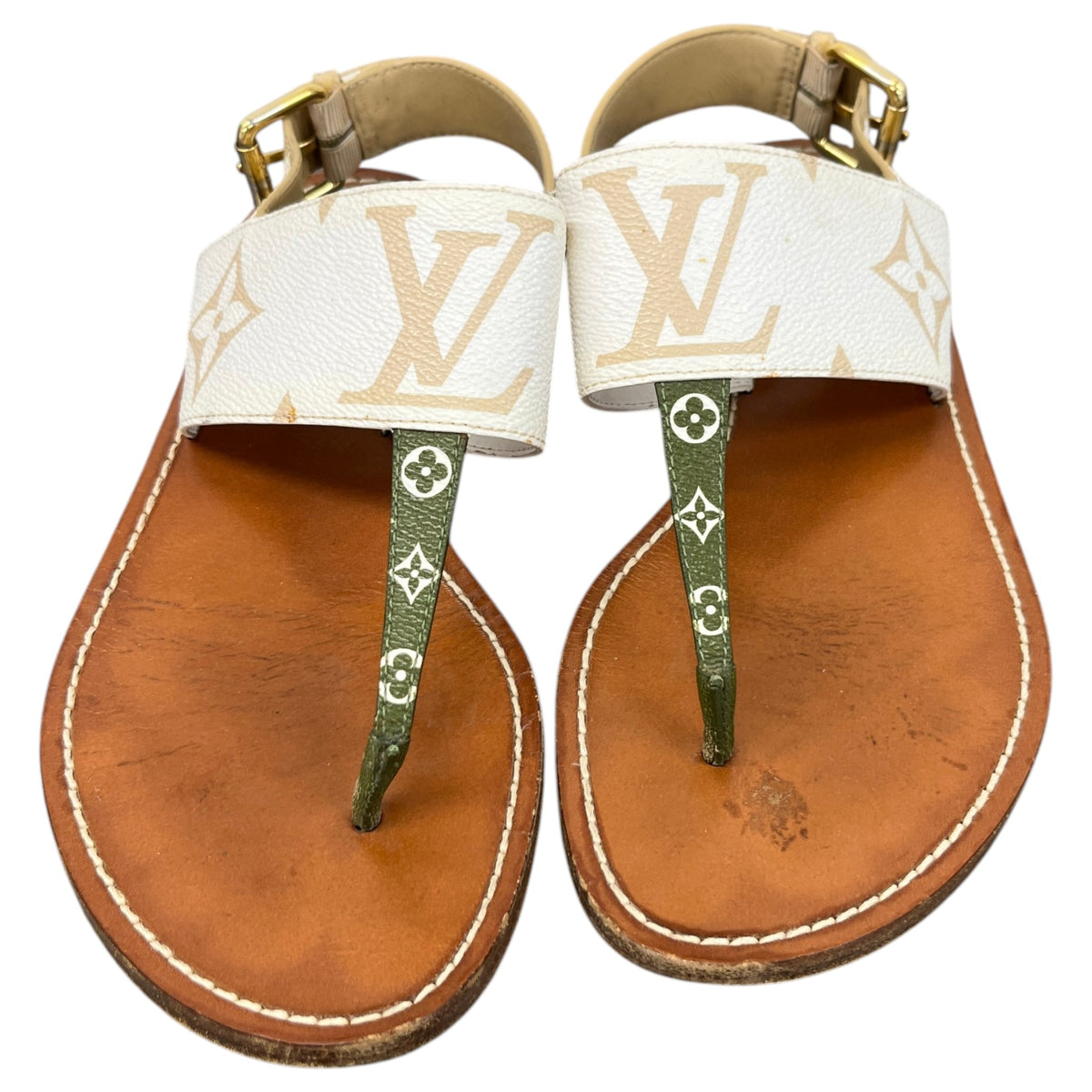 Women's Formentera Flat Thong Sandals Beige Size UK 4 / EU 37 - Photo 6