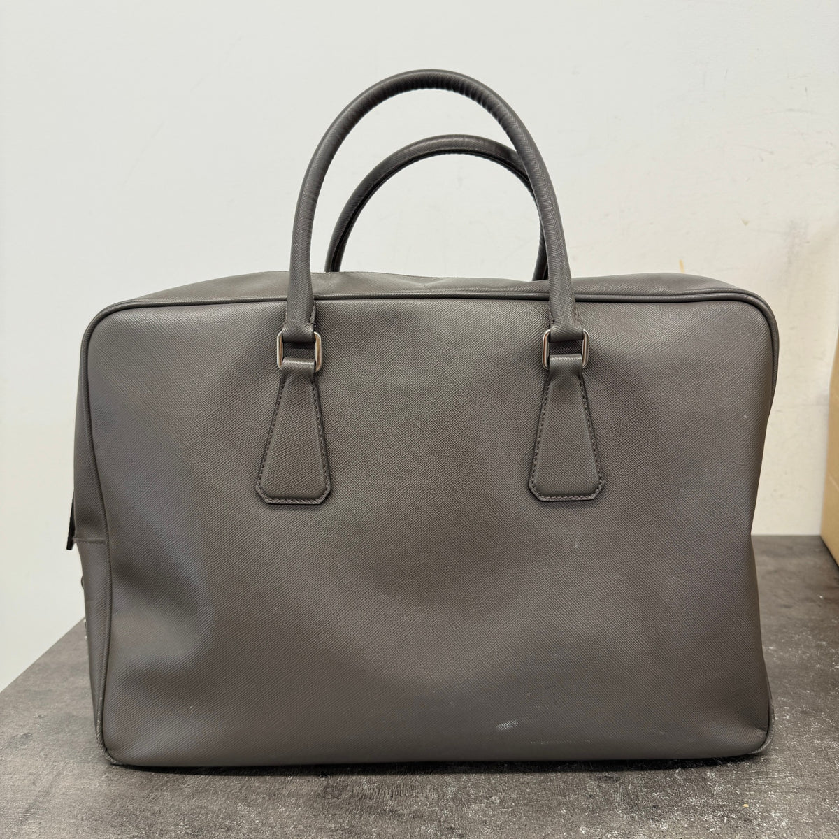 Men's Saffiano Briefcase Grey - Photo 11