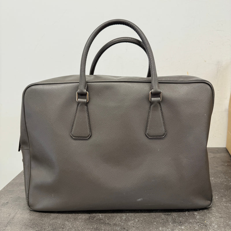 Men's Saffiano Briefcase Grey