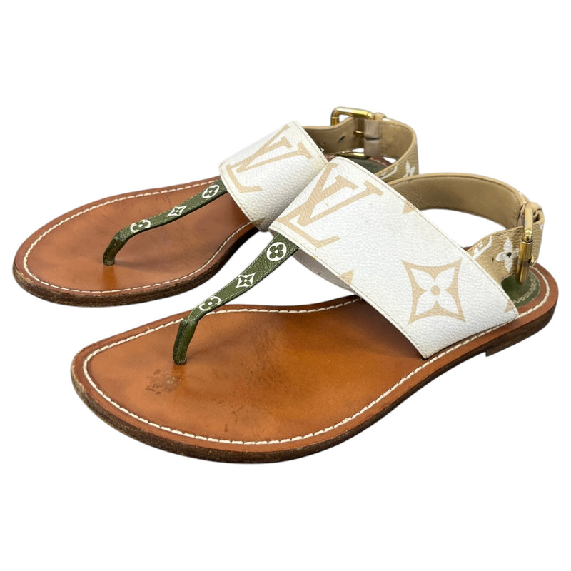 Women's Formentera Flat Thong Sandals Beige Size UK 4 / EU 37