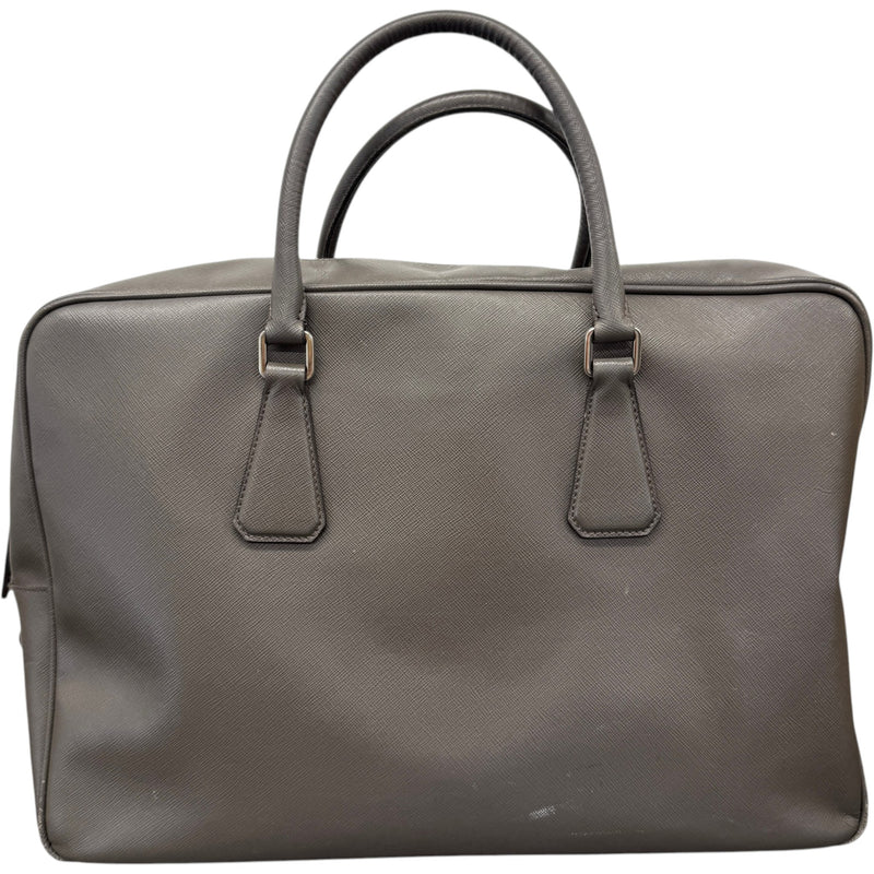 Men's Saffiano Briefcase Grey