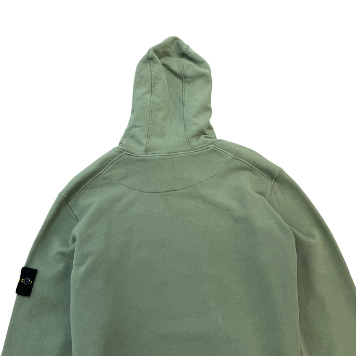 Men's Applique Logo Hoodie Green Size M - Photo 4