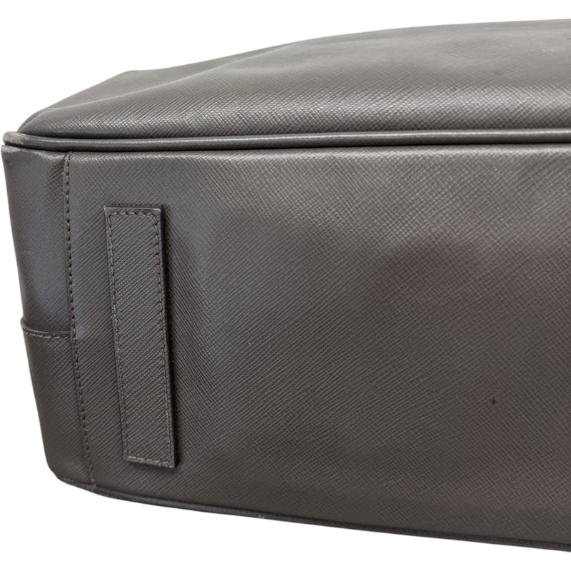 Men's Saffiano Briefcase Grey
