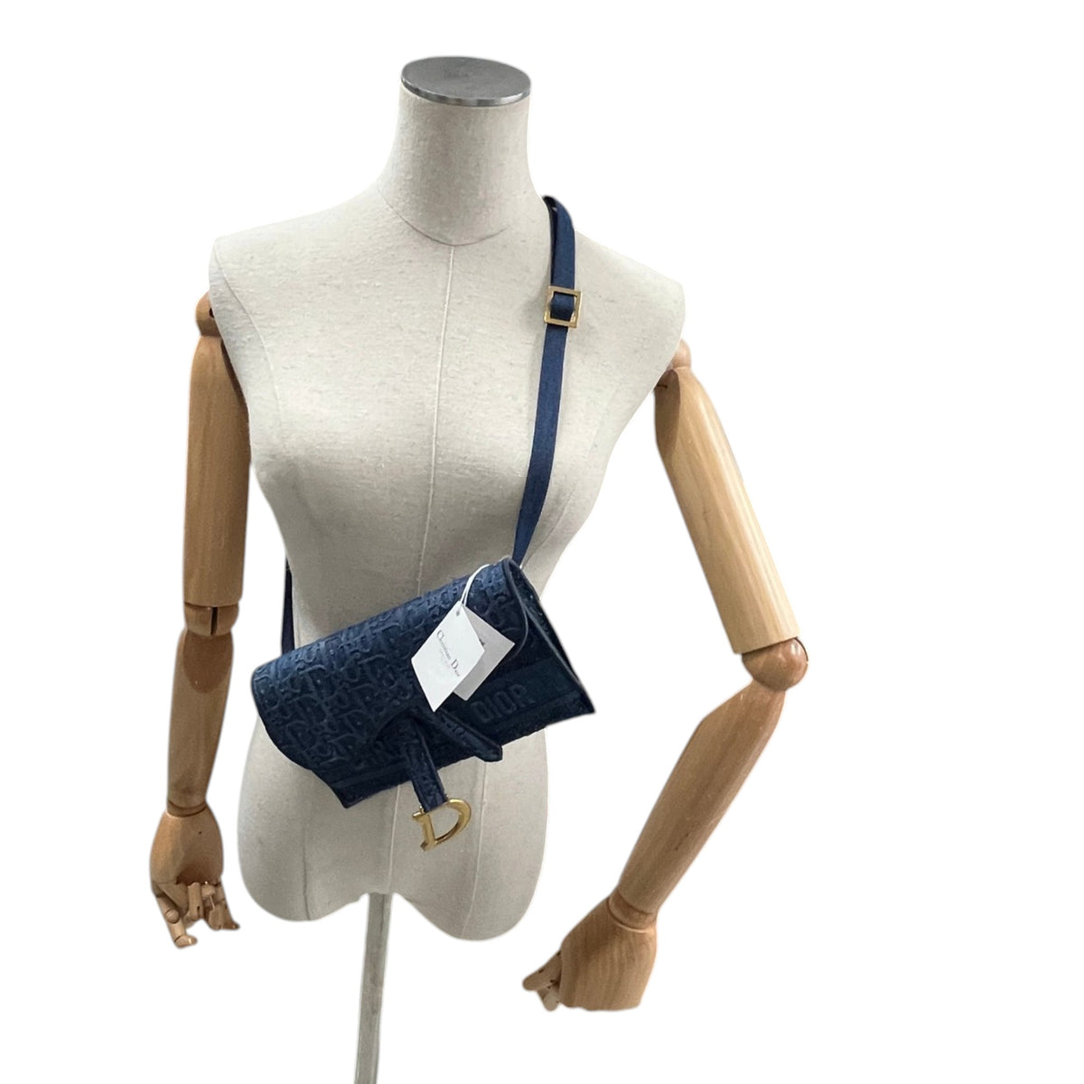 Women's Oblique Saddle Belt Bag Navy - Photo 2