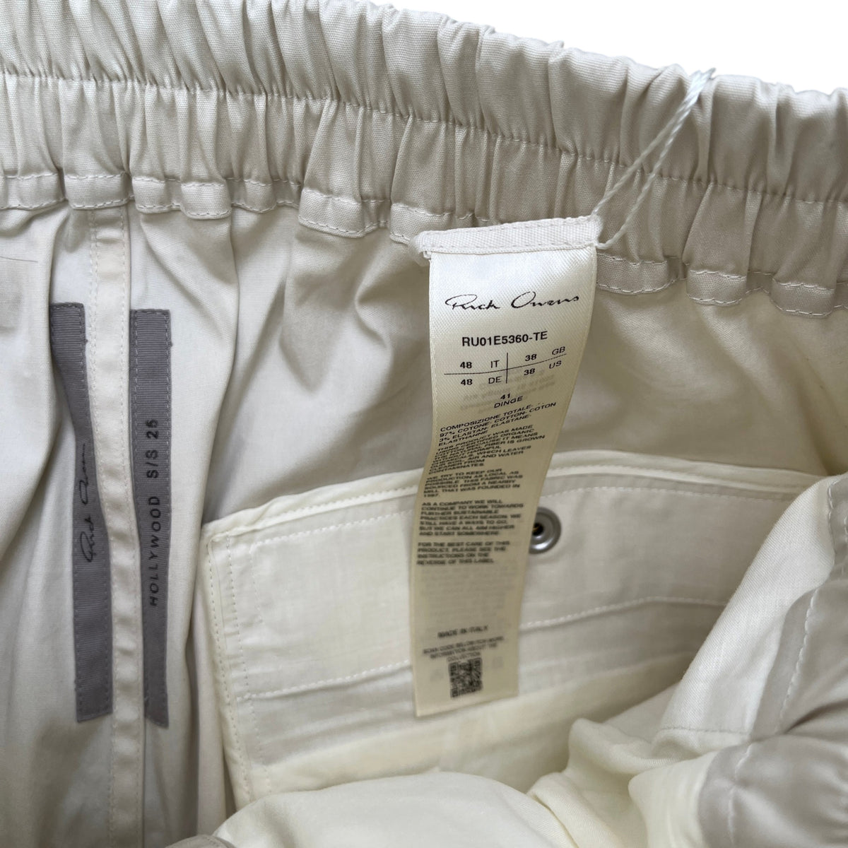 Men's Cargo Zip Shorts Cream Size M / W32 - Photo 8