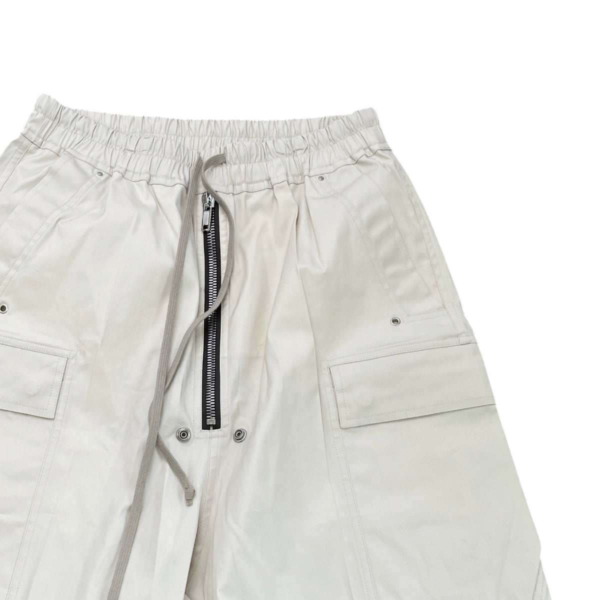 Men's Cargo Zip Shorts Cream Size M / W32 - Photo 3