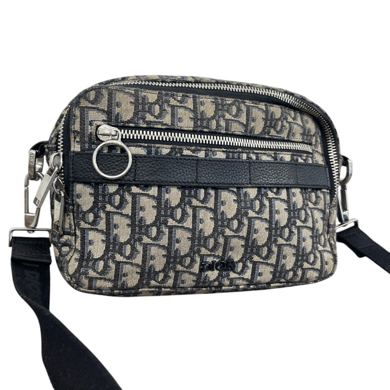 Men's Oblique Safari Messenger Bag Beige