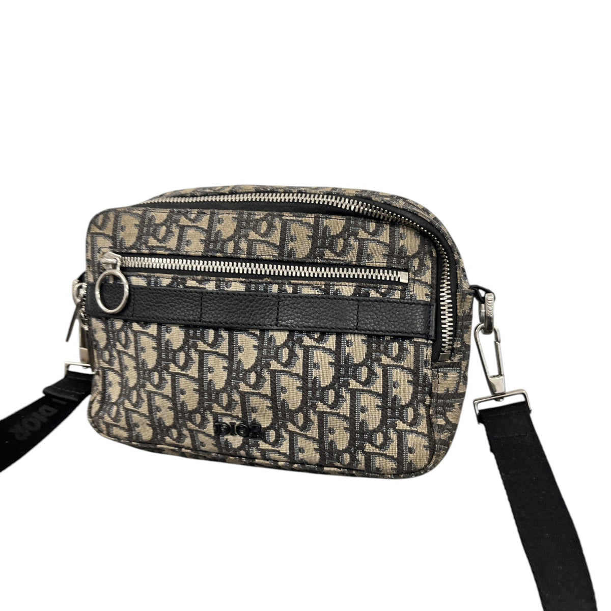 Men's Oblique Safari Messenger Bag Beige - Photo 5