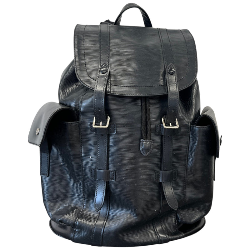 Men's Epi Leather Christopher Mm Backpack Black