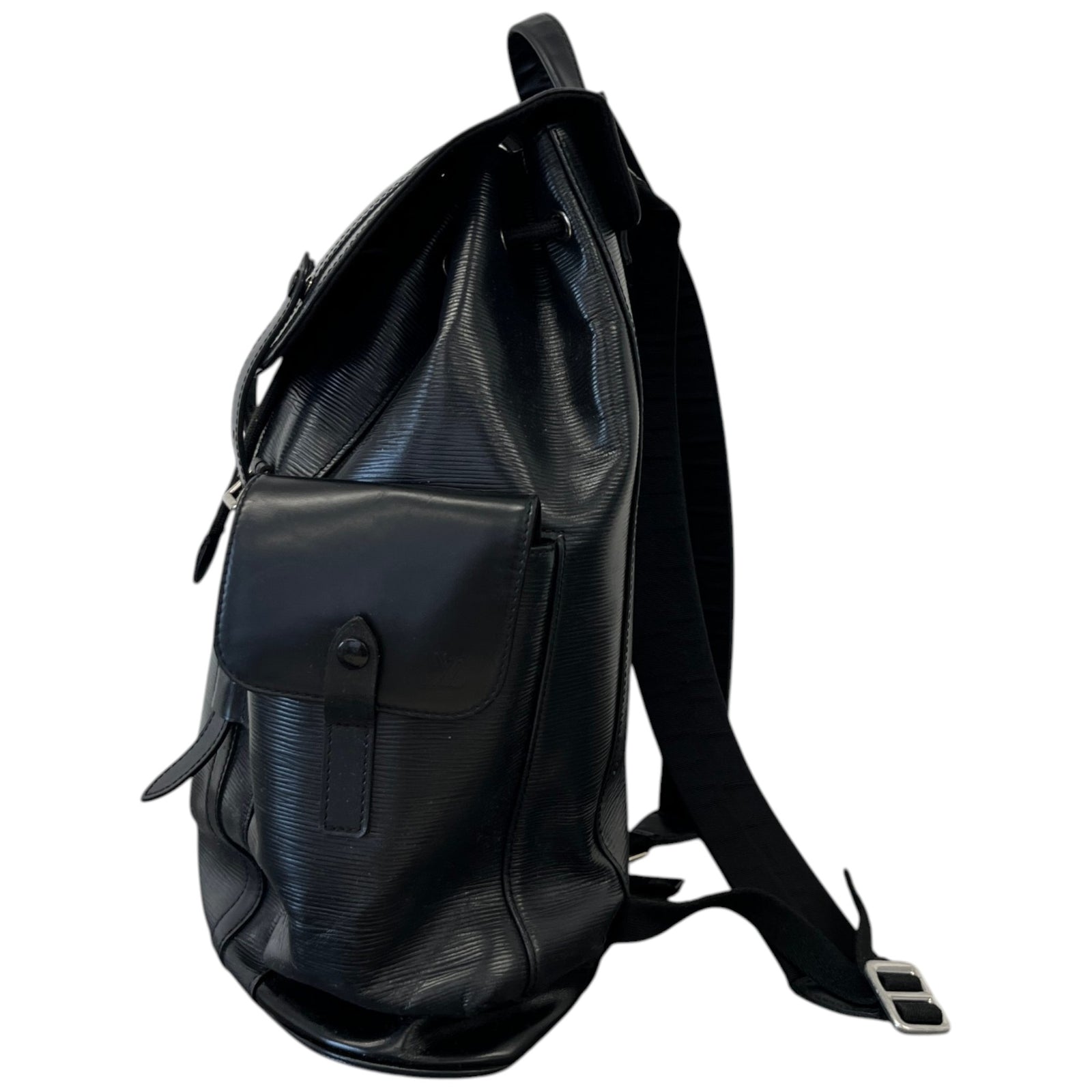 Men's Epi Leather Christopher Mm Backpack Black - Photo 7