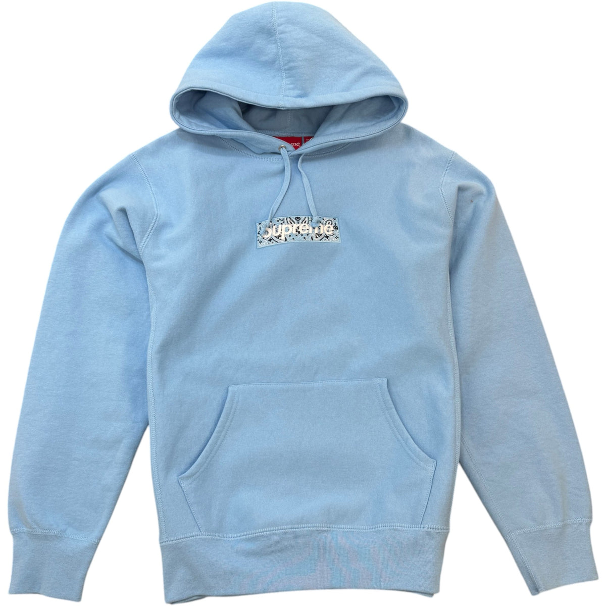 Men's Bandana Box Logo Hoodie Blue Size L - Photo 1