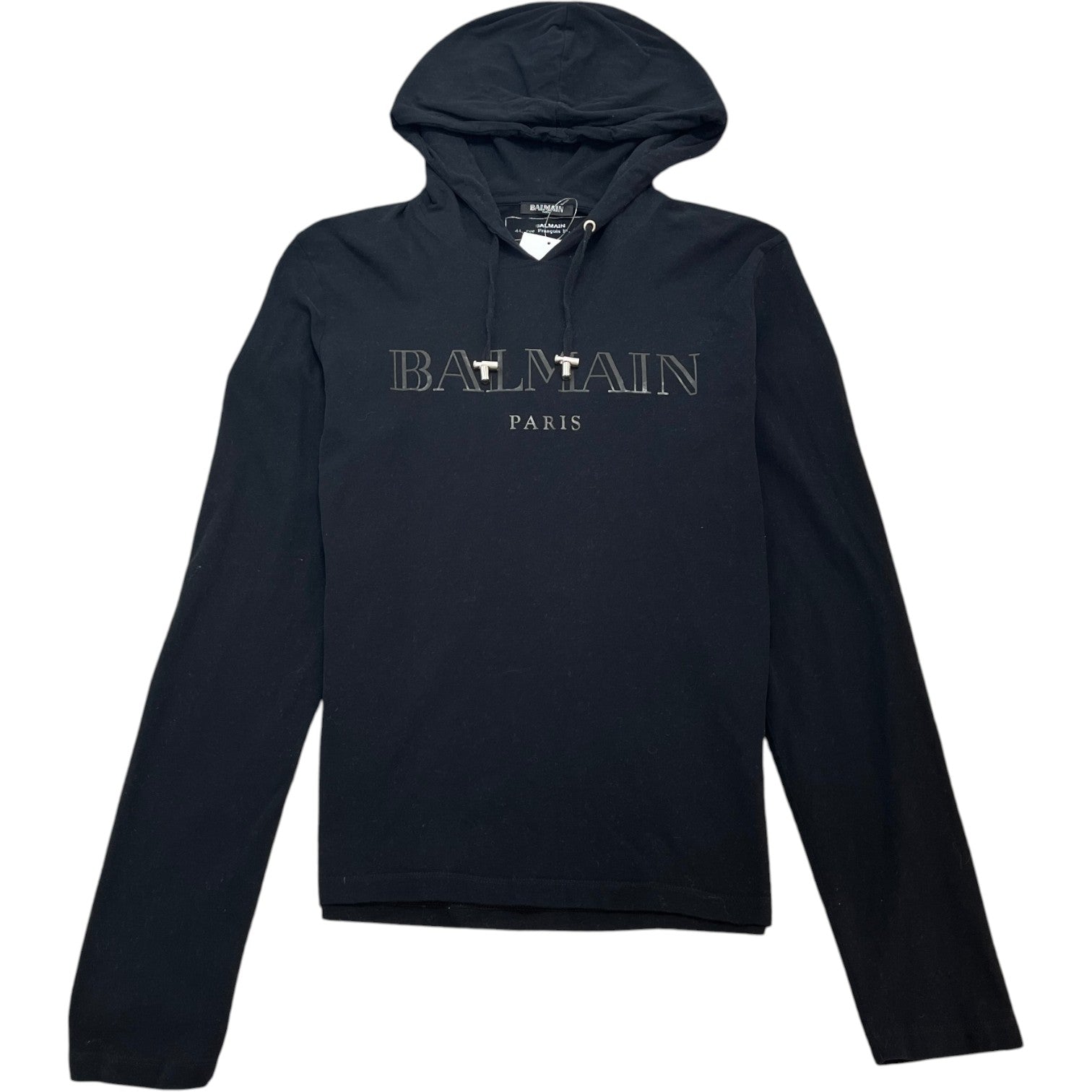 Men's Logo Print Hoodie Black Size L - Photo 1