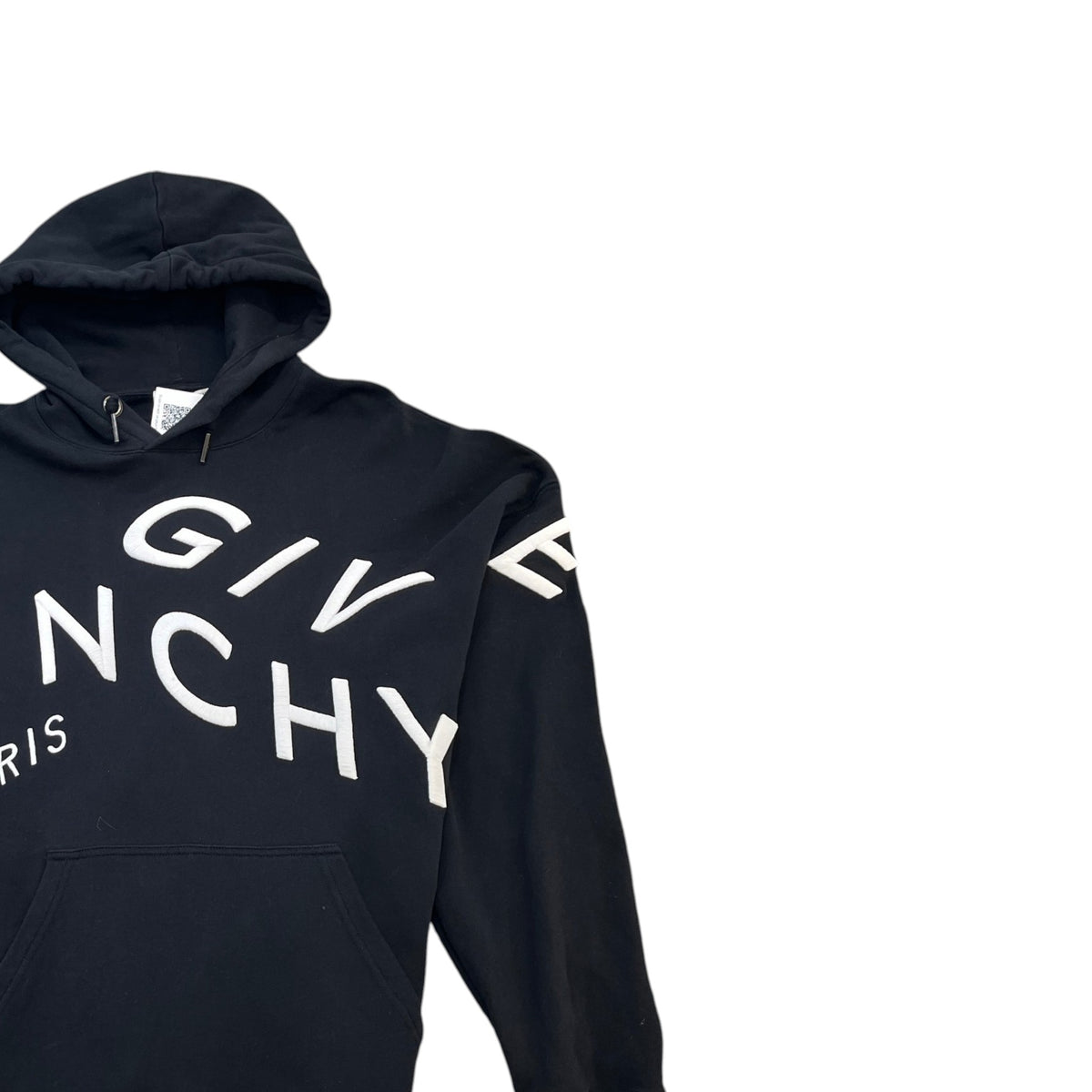 Men's Embroidered Logo Hoodie Black Size M - Photo 3
